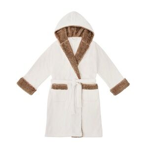 NWT Member's Mark Plush Robe with Faux Fur L/XL